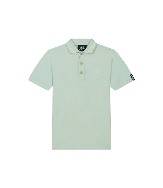 Malelions Polo shirt signature - Aqua grijs/mint