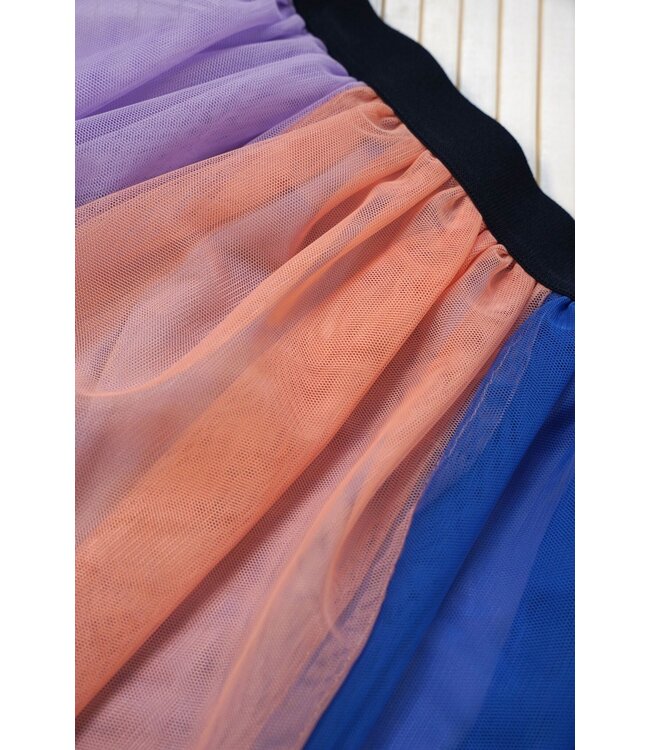 B.Nosy Meisjes rok mesh multi - Pippa - Soft blauw