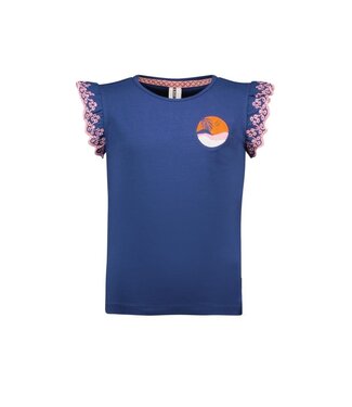 B.Nosy Meisjes t-shirt - Sylvie - Lake blauw