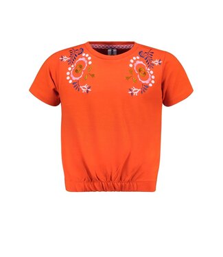 B.Nosy Meisjes t-shirt - Sara - Orange glo