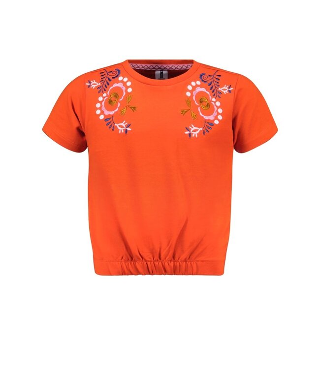 B.Nosy Meisjes t-shirt - Sara - Orange glo