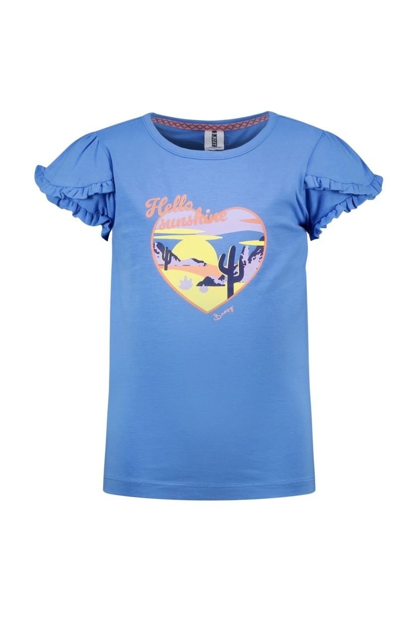 B. Nosy Y402-5450 Meisjes T-shirt - Soft Blue - Maat 104