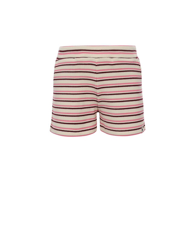 LOOXS Little Meisjes short gebreid - Zomer roze gestreept