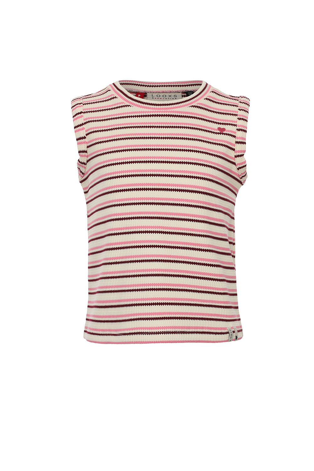 LOOXS Little 2412-7436-798 Meisjes Shirt - Maat 110 - Roze van 95% cotton 5% ea
