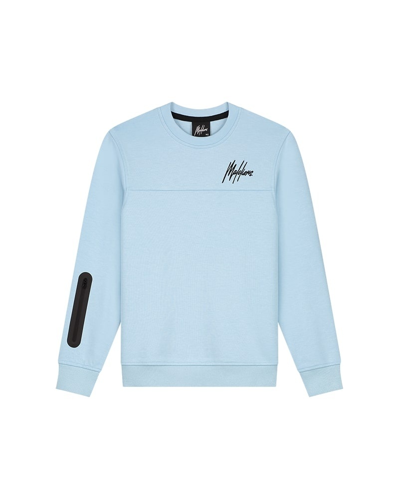 Malelions Junior Sport Counter Sweater Light Blue - Maat 140