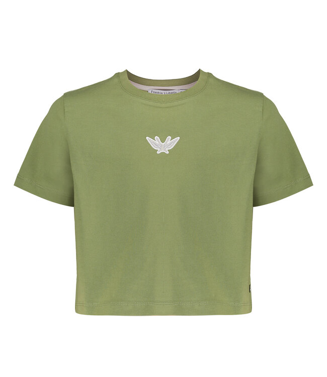 Frankie & Liberty Meisjes t-shirt - Marina - Fresh olijf groen