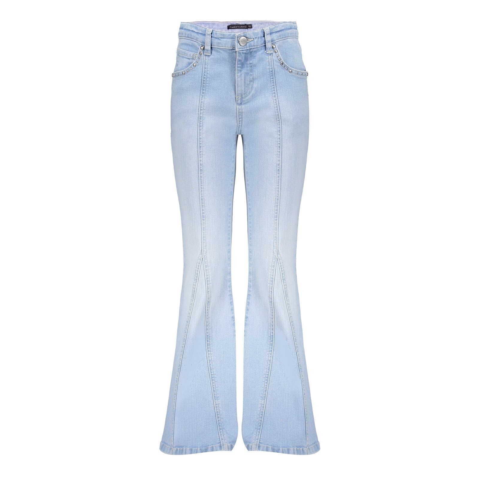 Meisjes jeans flair broek - Liberty - Blauw denim