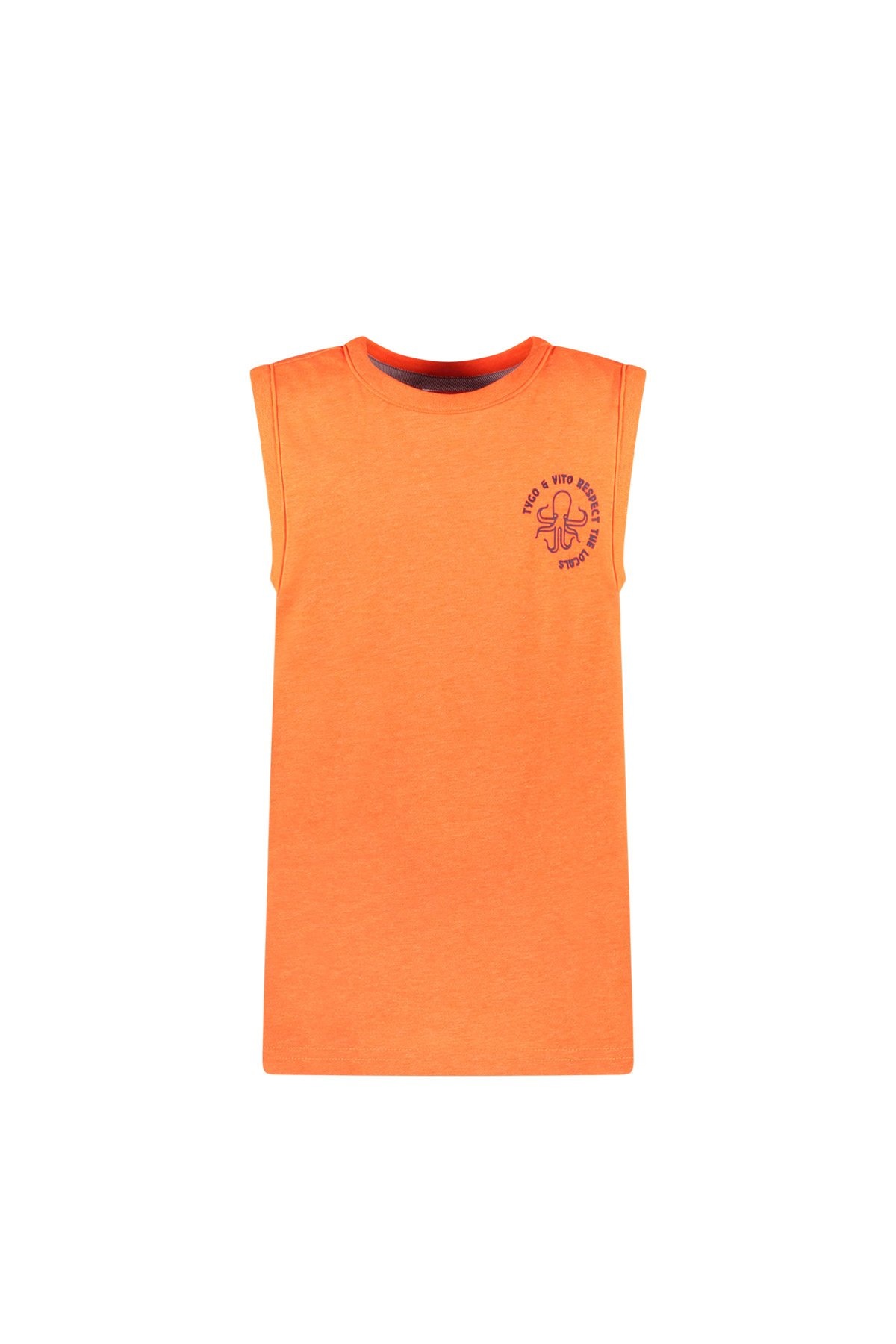 Tygo & Vito Jongens tanktop - Niek - Neon oranje