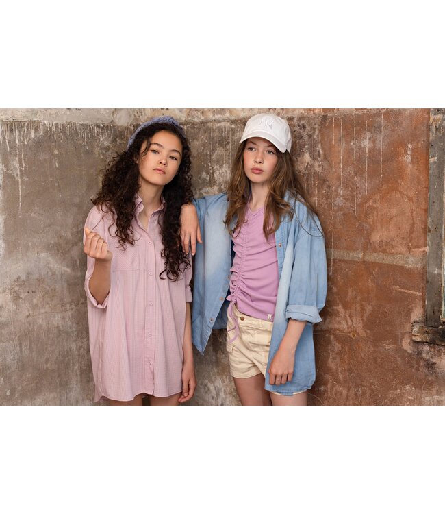 NoBell Meisjes short - Simoa - Pearled ivoor wit