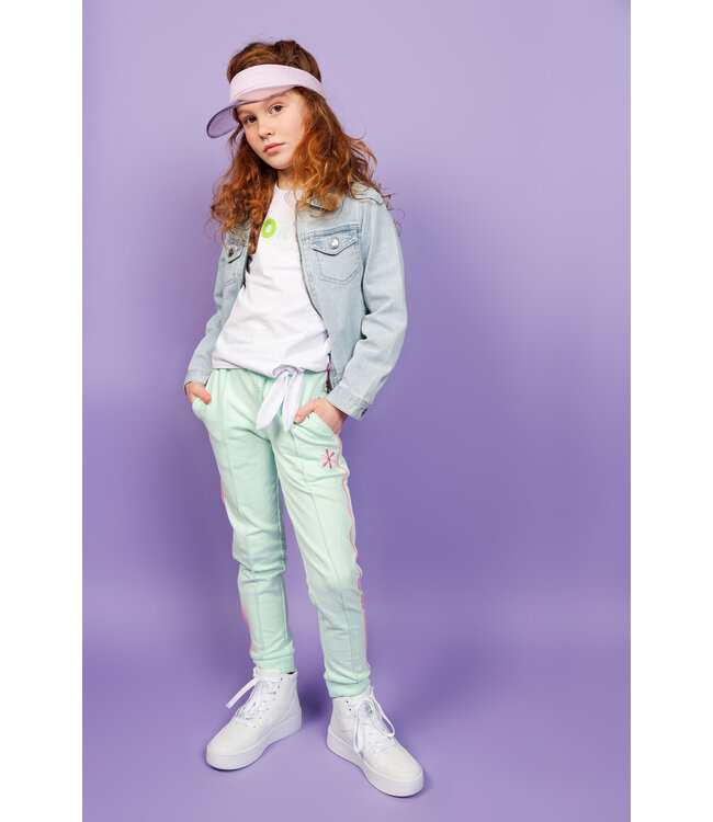 MAYCE Meisjes sweat broek - Mint groen