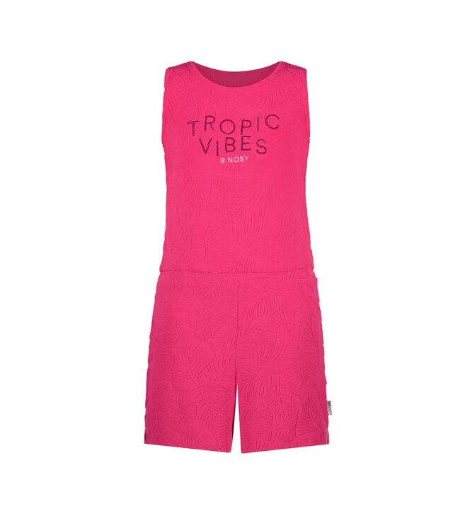 B.Nosy Meisjes jumpsuit - Teddy - Helder roze