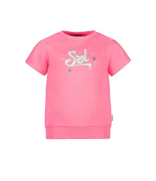B.Nosy Meisjes sweater - Elin - Fluor roze