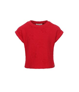 LOOXS Little Meisjes t-shirt terry - Rood