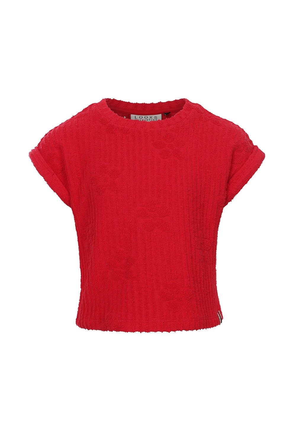 LOOXS Little Meisjes t-shirt terry - Rood afbeelding