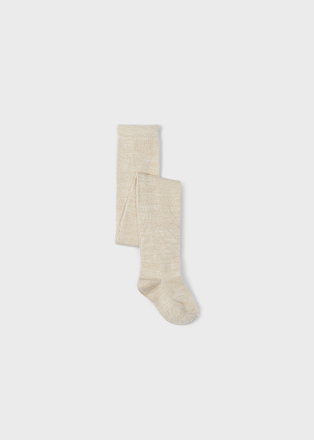 Meisjes maillot lurex - Beige maza