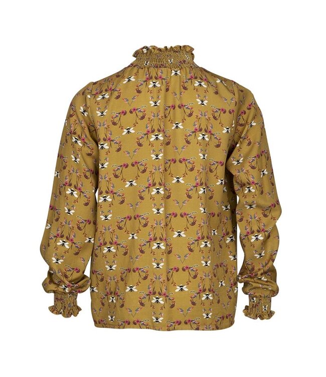 KIEstone Meisjes blouse - Fieke - Geel