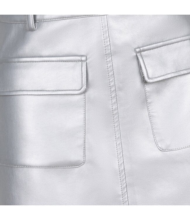 Indian Blue Jeans Meisjes rok pu - Zilver grijs