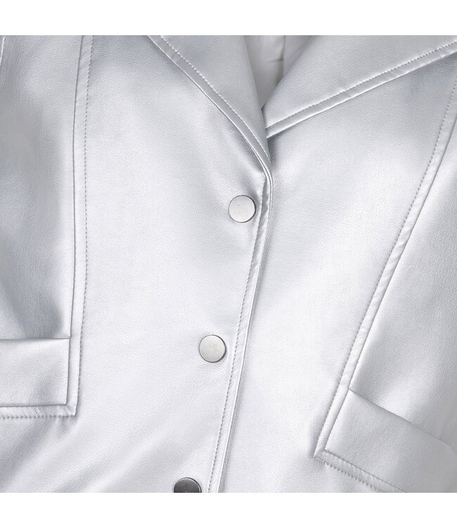 Indian Blue Jeans Meisjes gilet pu - Zilver grijs