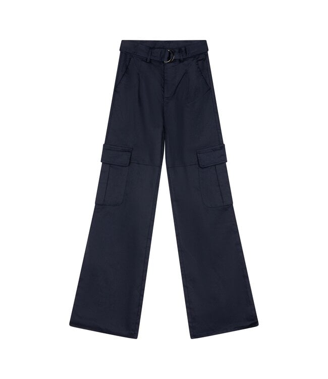 Indian Blue Jeans Meisjes pantalon broek wide fit cargo - Navy blauw