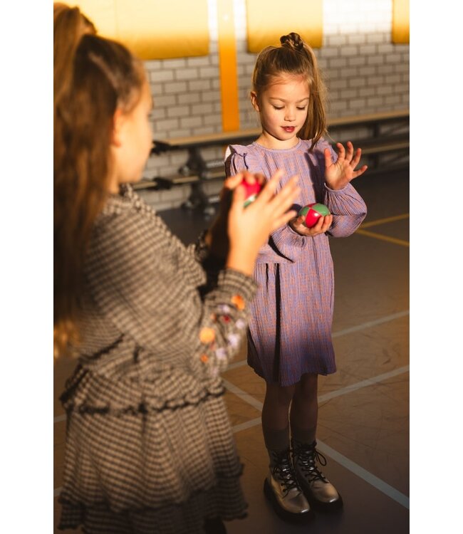 Quapi Meisjes jurk - Daniele - AOP Paars bloemen