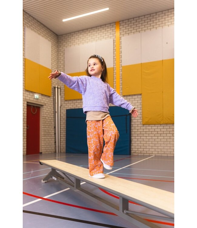 Quapi Meisjes broek - Doris - AOP Oranje bloemen