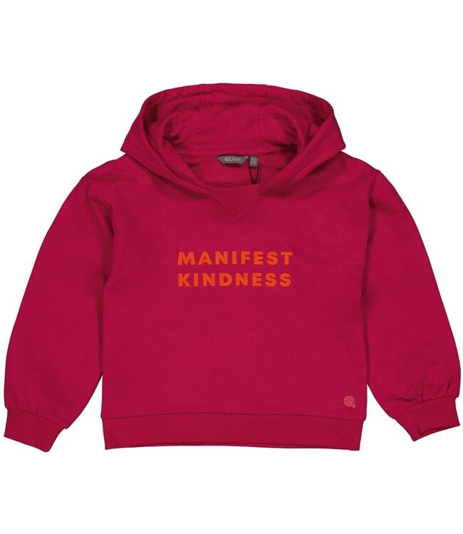 Quapi Meisjes hoodie - Dianne - Roze rood