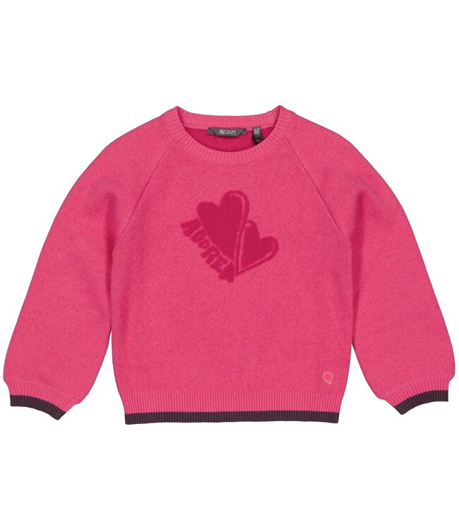 Quapi Meisjes sweater - Diek - Hot roze