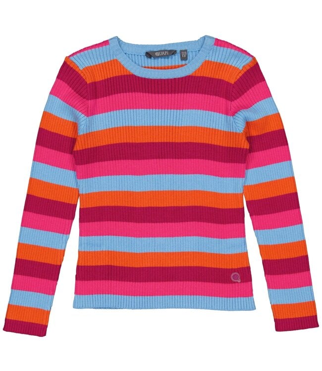 Quapi Meisjes sweater - Dilay - AOP Grijs figuren