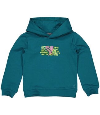 Quapi Meisjes hoodie - Dita - Donker petrol