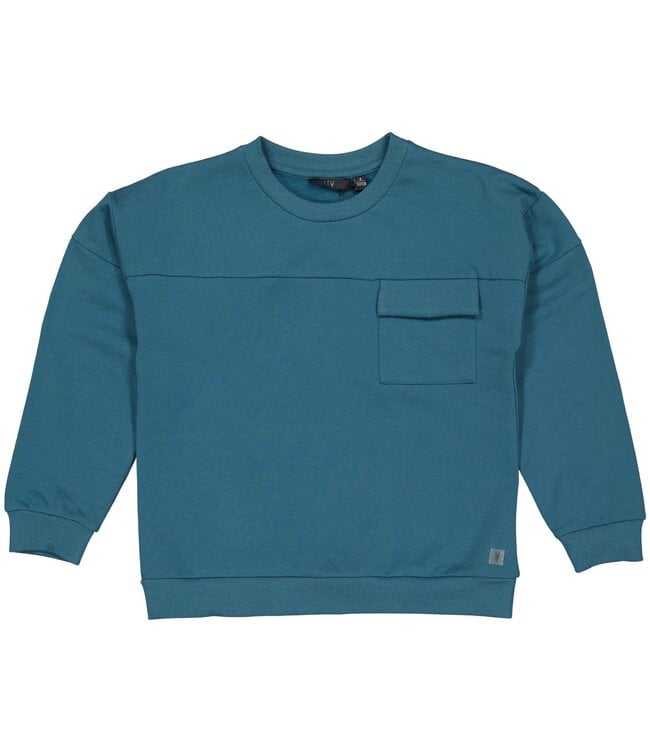 LEVV Jongens sweater - Nardo - Petrol blauw