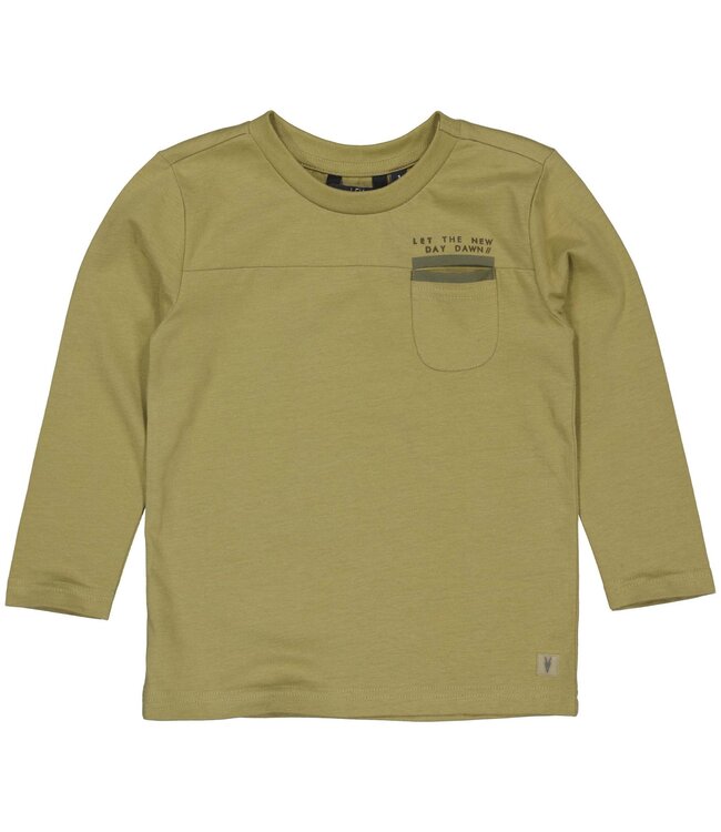 LEVV Little Jongens shirt - Pablo - Olijf groen