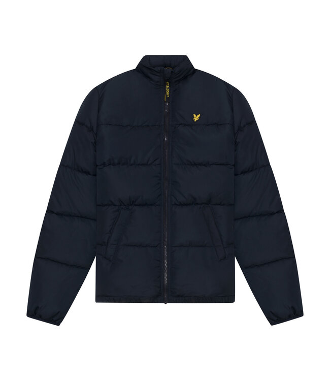 Lyle & Scott Winterjas puffer met capuchon - Z271 Dark Navy blauw