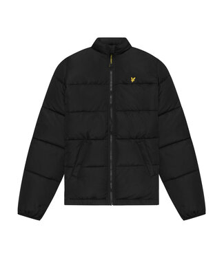 Lyle & Scott Winterjas puffer met capuchon - Z865 Jet zwart