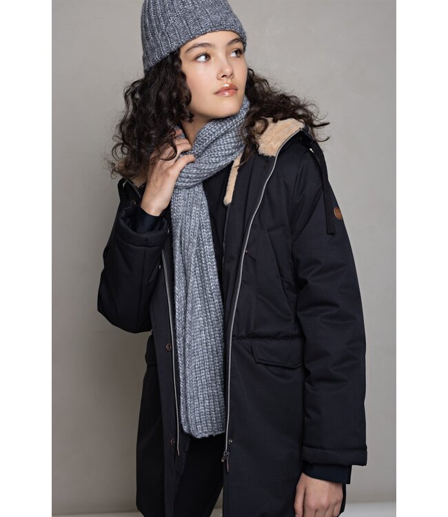 NoBell Meisjes sjaal & muts - Raya - Zwart