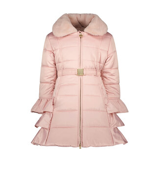 Le Chic Meisjes winterjas ruffel - Bouquet - Cotton candy