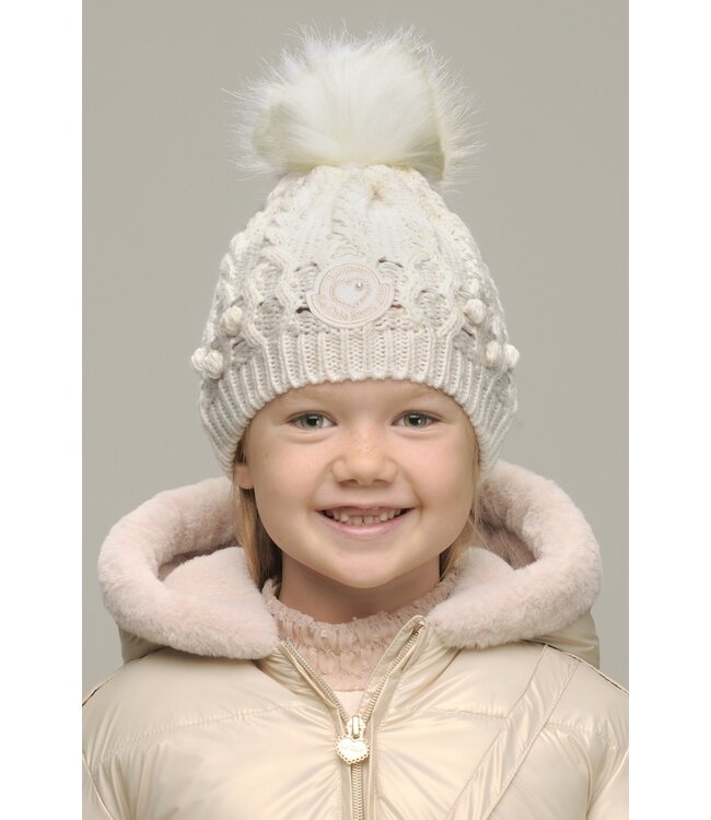 Le Chic Meisjes muts & sjaal - Raquel & Rory - Off wit