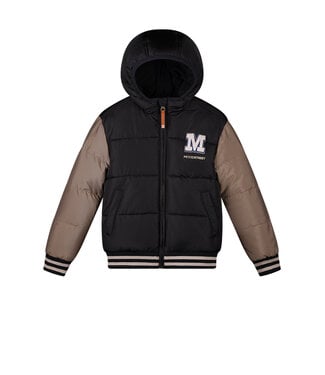 Moodstreet Jongens winterjas baseball - Justin - Zwart