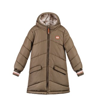 Moodstreet Meisjes winterjas parka - Jara - Khaki groen