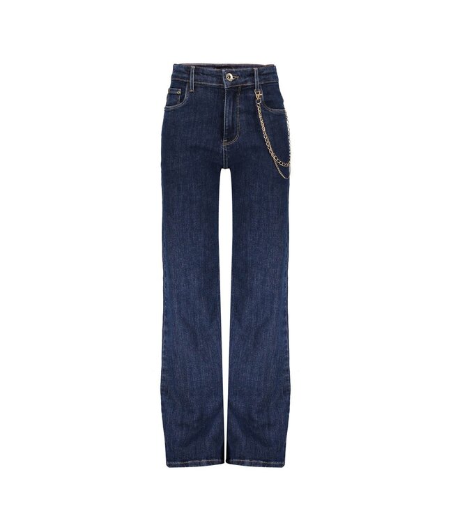 Frankie & Liberty Meisjes broek - Attitude Wide Leg - Dark Denim
