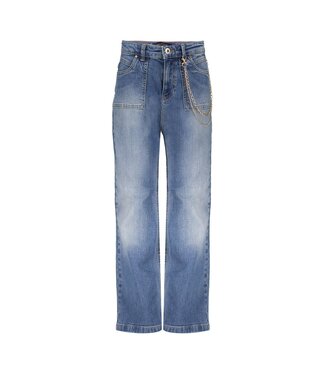 Frankie & Liberty Meisjes broek - Frankie Straight Leg - Mid Blue Denim