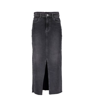 Frankie & Liberty Meisjes rok - Denim Maxi Skirt - Off Black Denim