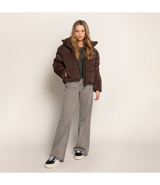 Frankie & Liberty Meisjes broek - Attitude Wide Leg - Grey Denim