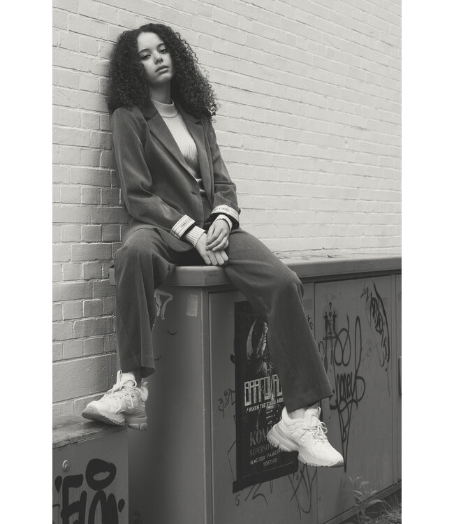 Frankie & Liberty Meisjes broek - Pixie - 04.4 Dark Warm Grey