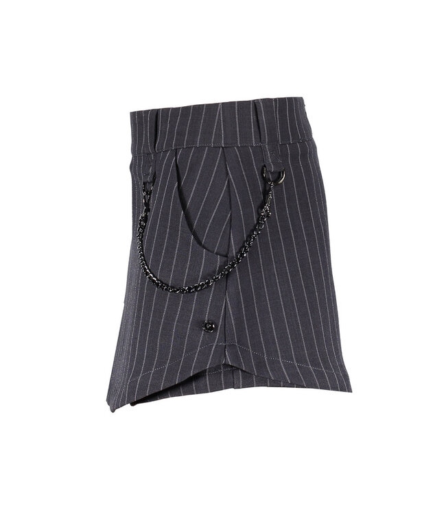 Frankie & Liberty Meisjes broek/rok - Paris - Stripes Dark Grey/ Off White