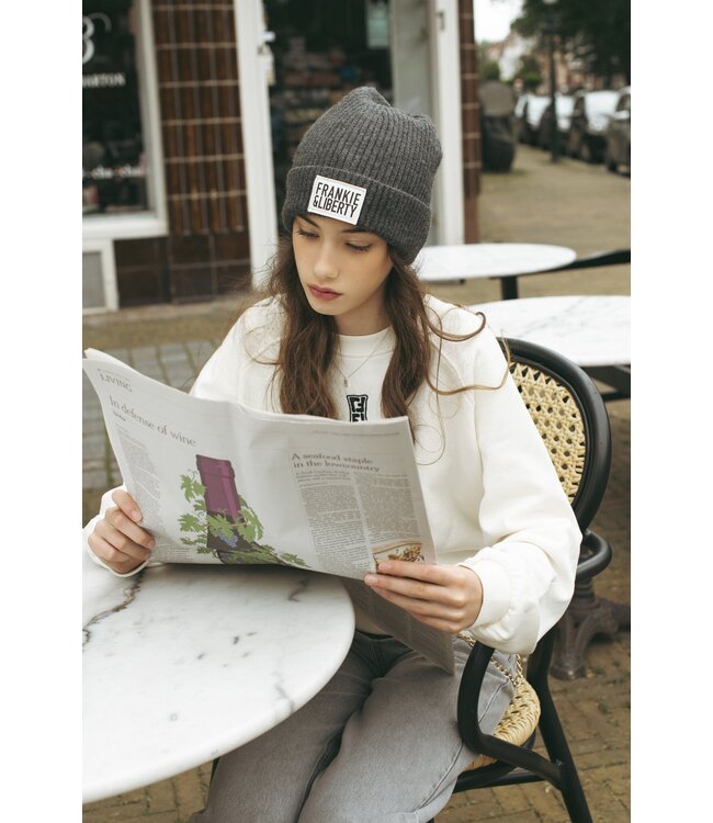 Frankie & Liberty Meisjes beanie - Pepper - 04.4 Dark Warm Grey