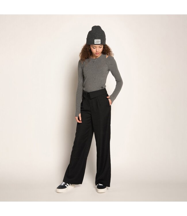 Frankie & Liberty Meisjes beanie - Pepper - 04.4 Dark Warm Grey