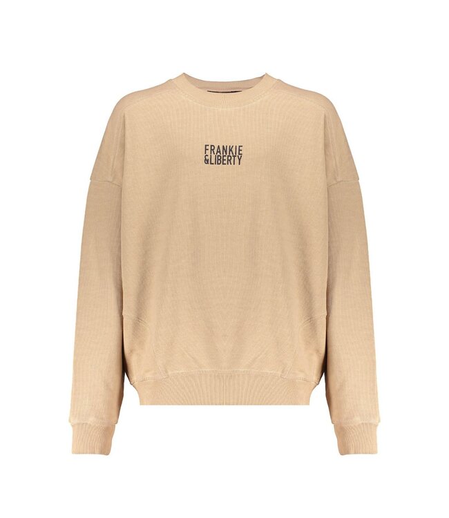 Frankie & Liberty Meisjes sweat shirt - Paris - Toffee Sand