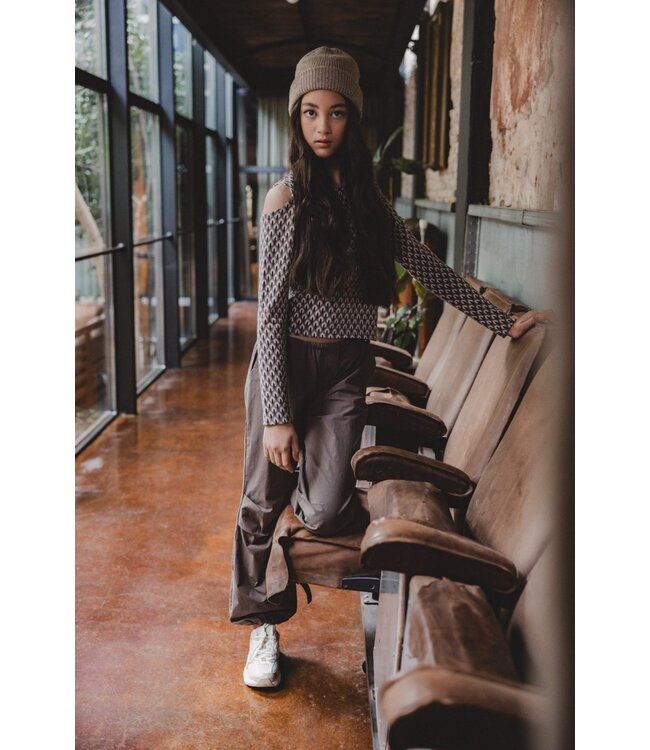 LOOXS 10sixteen Meisjes top open schouder - Graphic