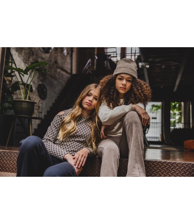 LOOXS 10sixteen Meisjes top open schouder - Graphic