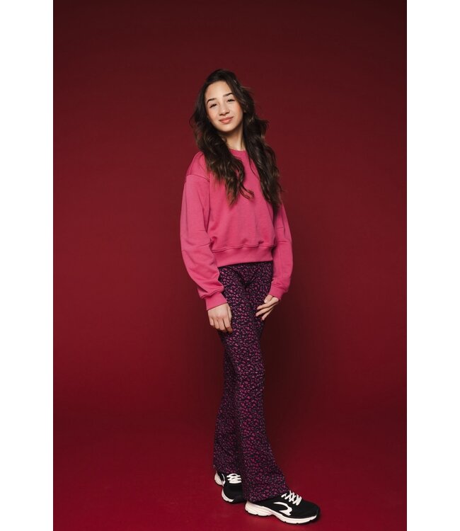 LOOXS 10sixteen Meisjes flair broek - Mauve stippen
